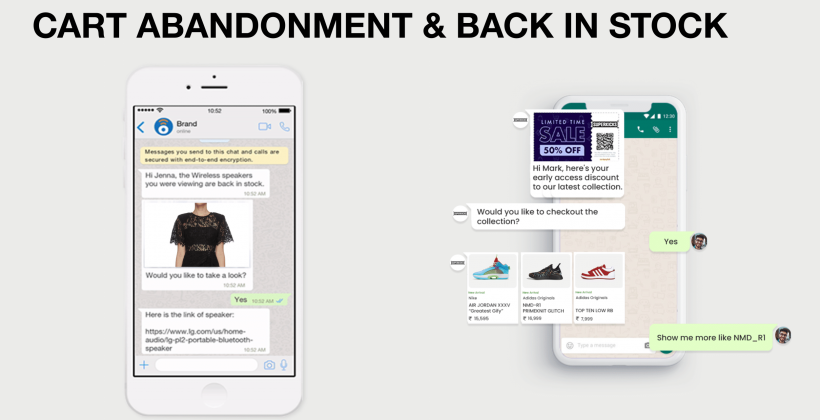 Cart abandonment and back in stock WhatsApp campaigns Cart abandonment and back in stock WhatsApp campaigns