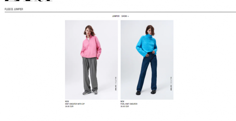 Zara no search results page Zara no search results page