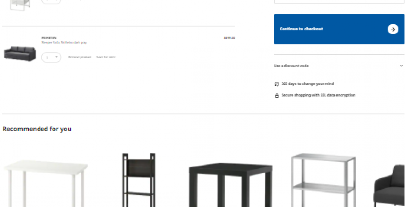ikea IKEA cart page