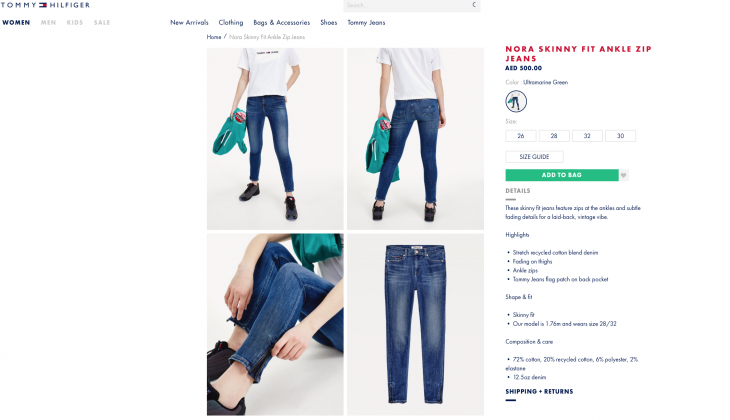 complete the look recommendations layout Tommy Hilfiger complete the look recommendations layout Tommy Hilfiger